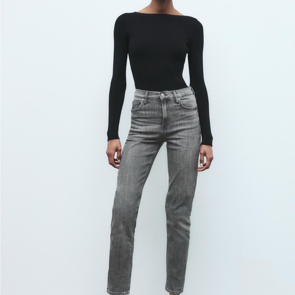 Women's Gray Jeans slim skinny
